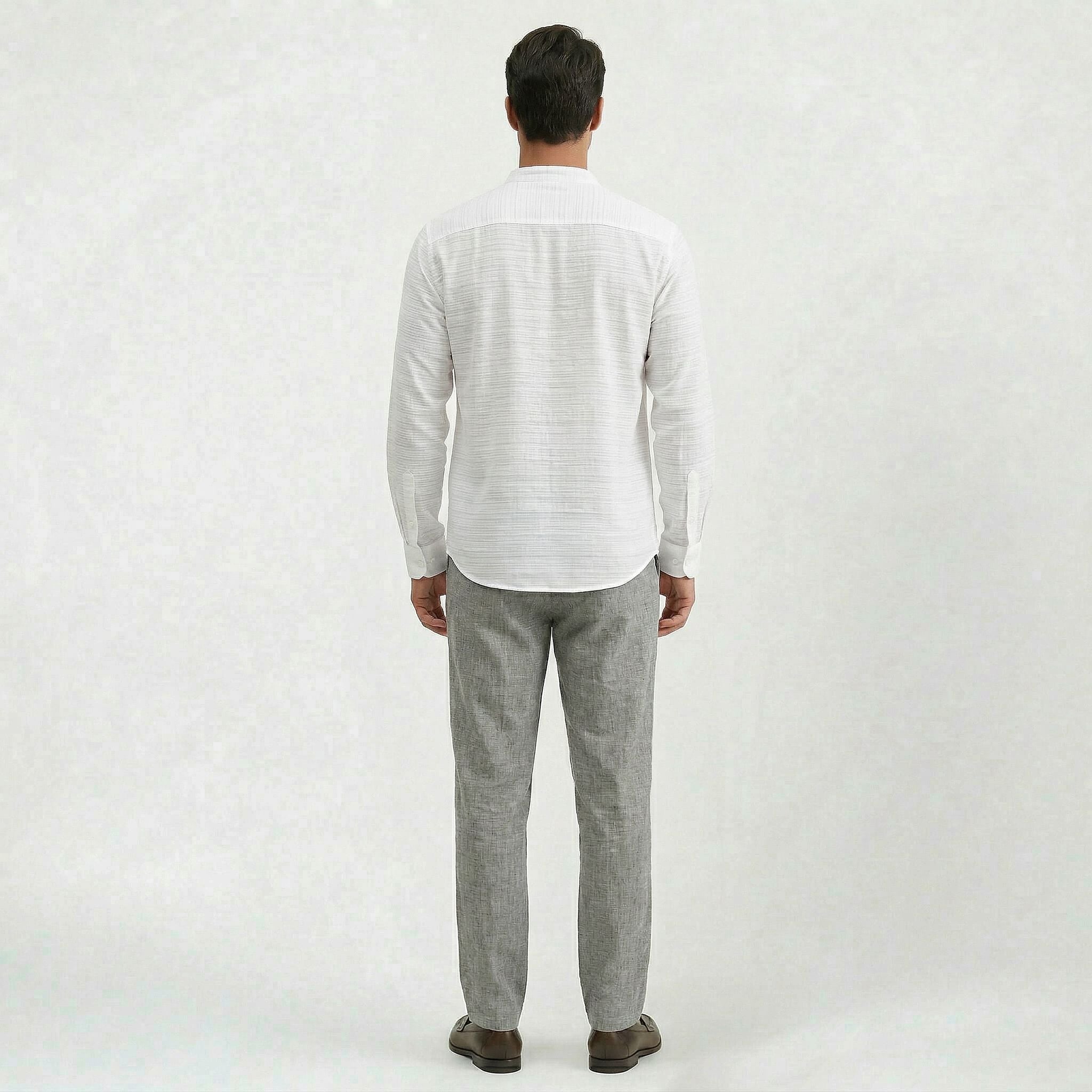 Chemise en lin homme coupe ample, style casual confortable