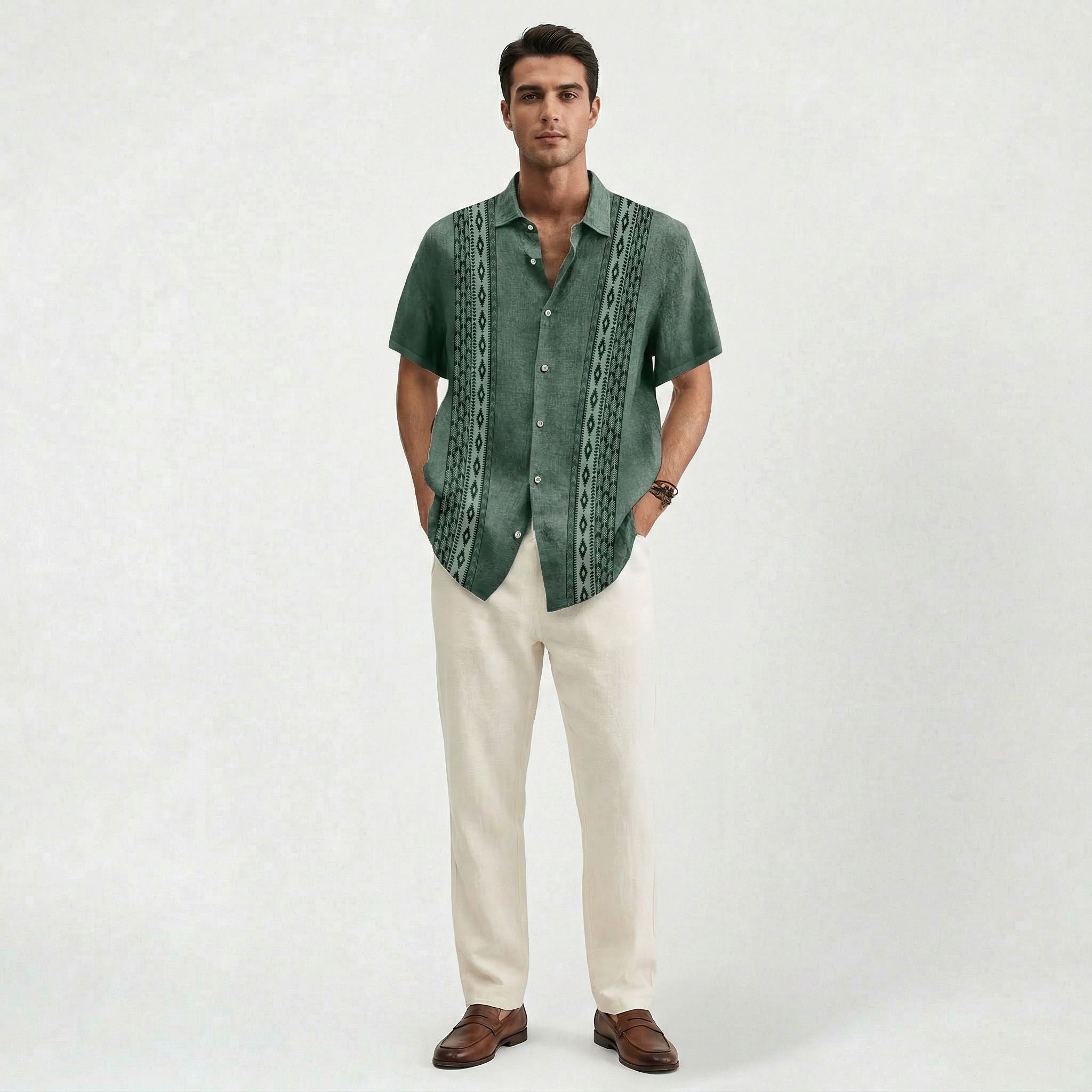 Chemise décontractée intemporelle pour homme, légère, coupe confortable et raffinée
