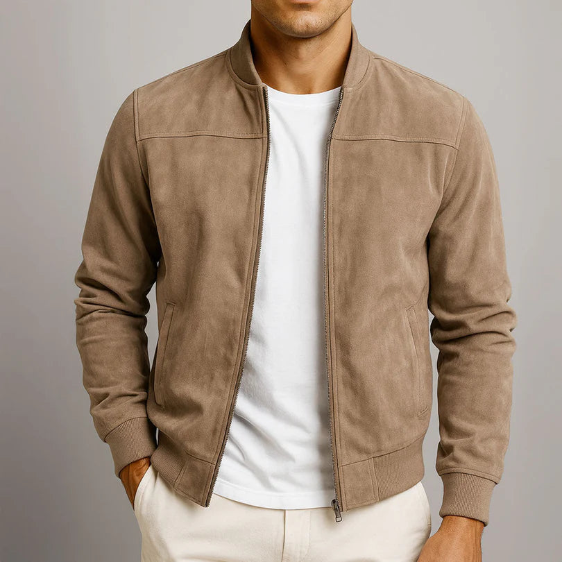 Veste en cuir suede urbaine