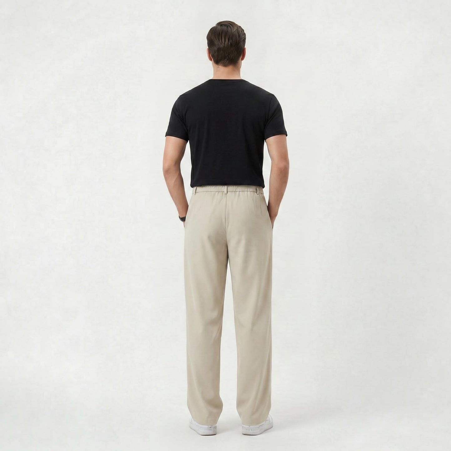 Pantalon habillé coupe décontractée pour homme Pantalon casual léger
