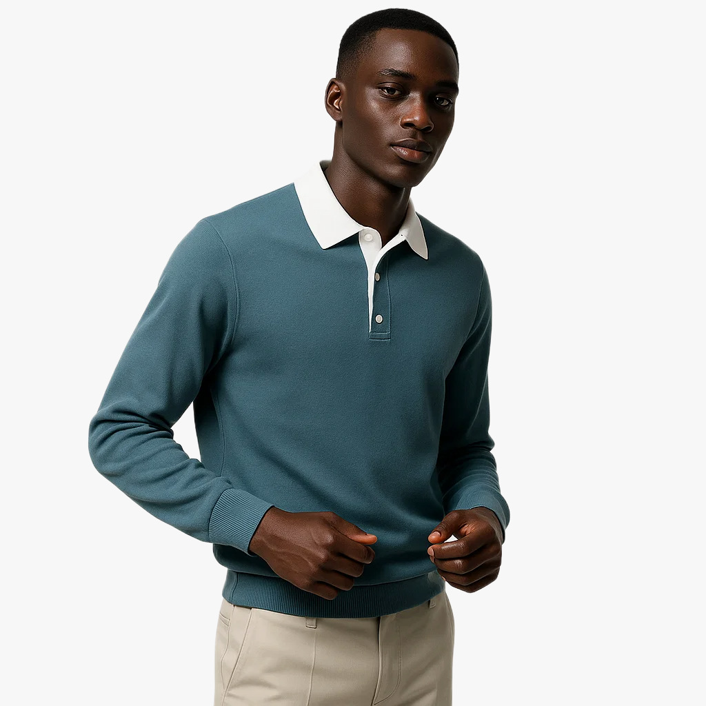 Polo décontracté à manches longues élégant
