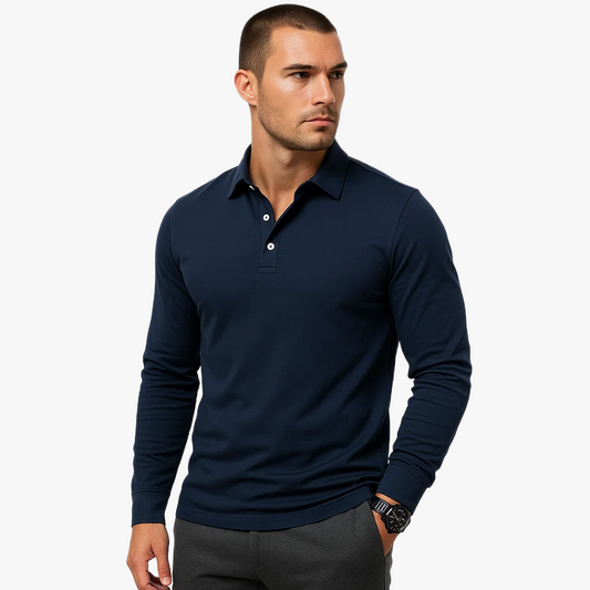 Polo Homme Élégant à Manches Longues