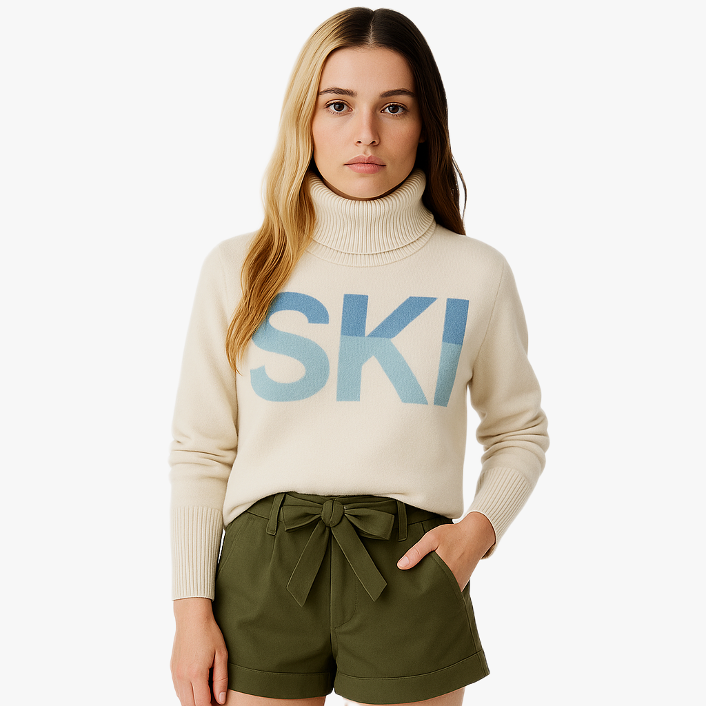 Pull en maille à col roulé tendance hiver