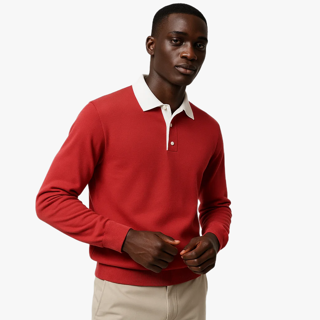 Polo décontracté à manches longues élégant
