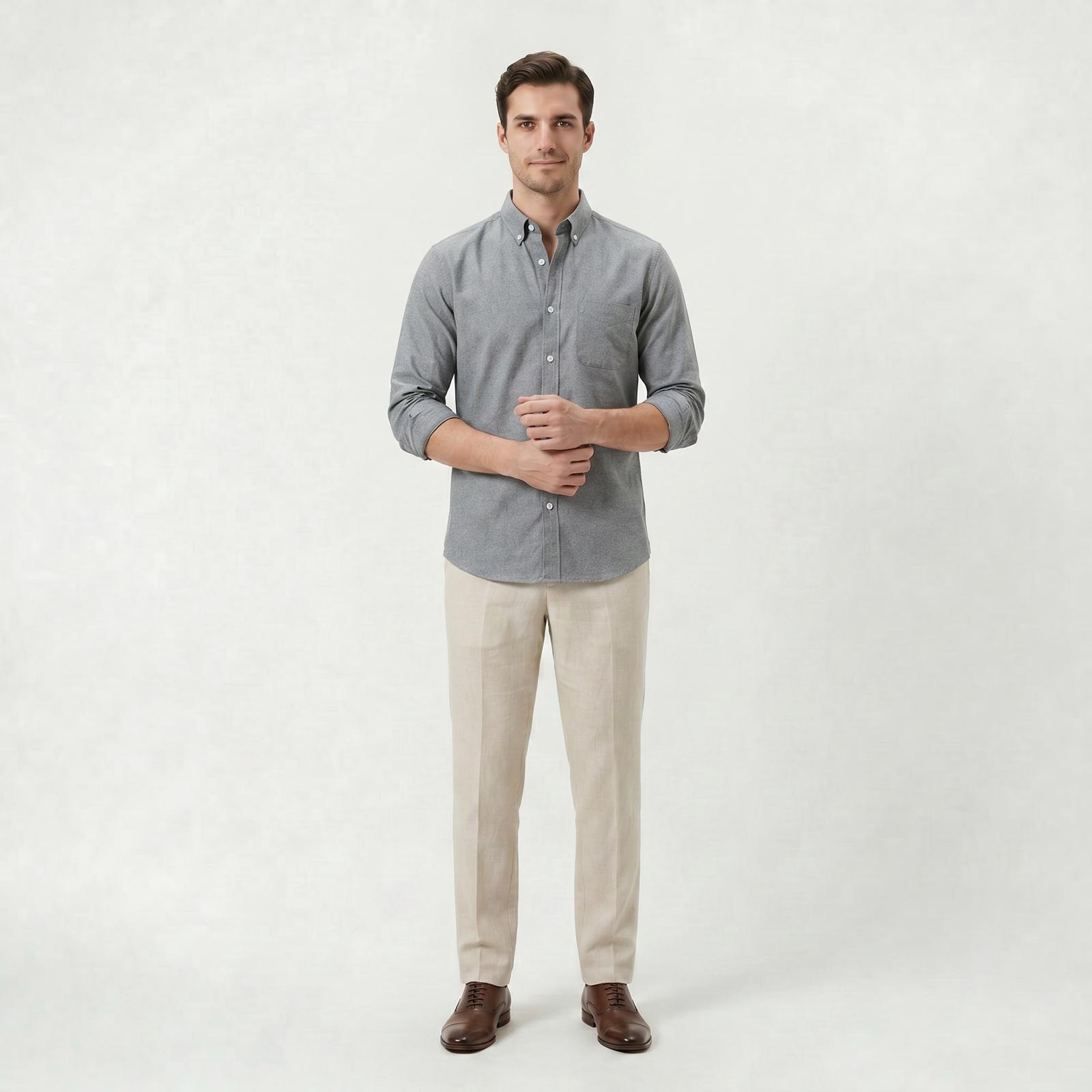 Chemise Homme Respirante à Manches Longues pour un Style Chic Décontracté