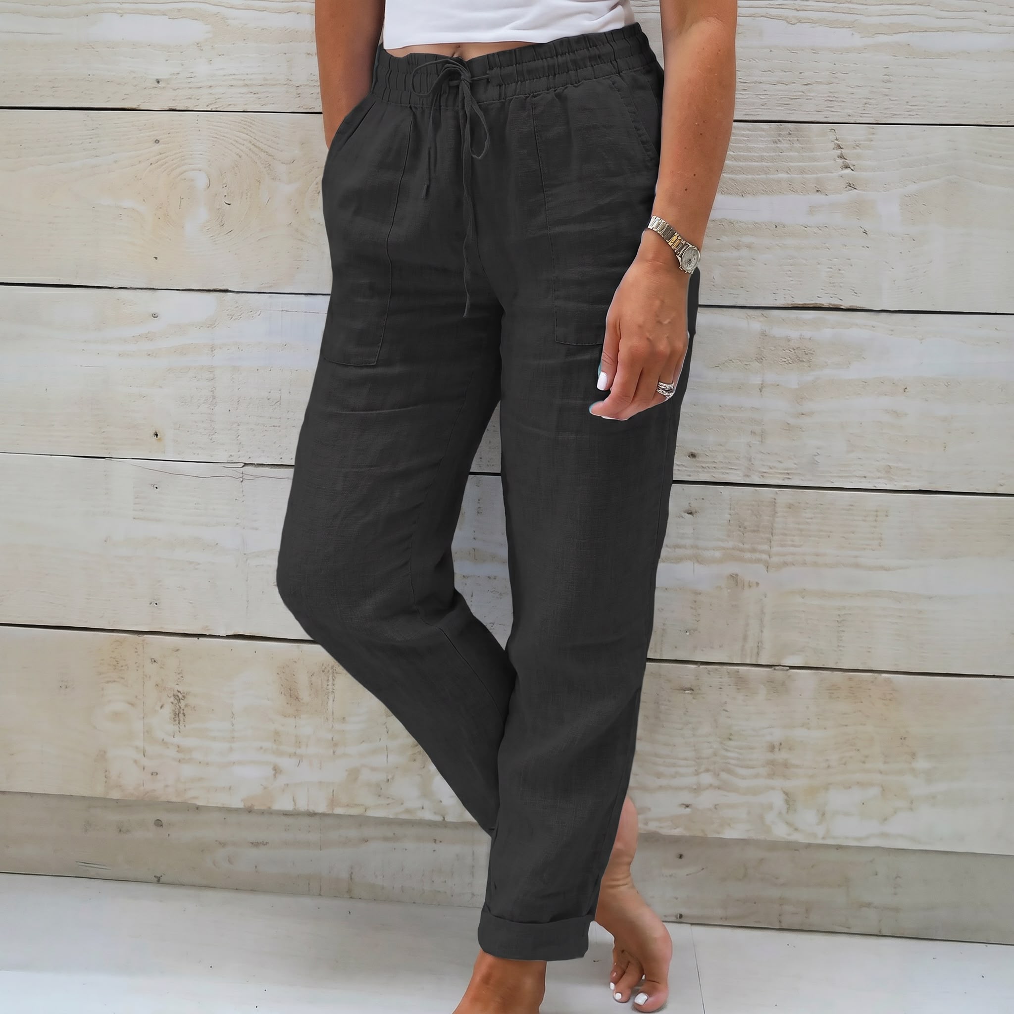 Pantalon d’été décontracté élégant femmes – léger, respirant, confortable
