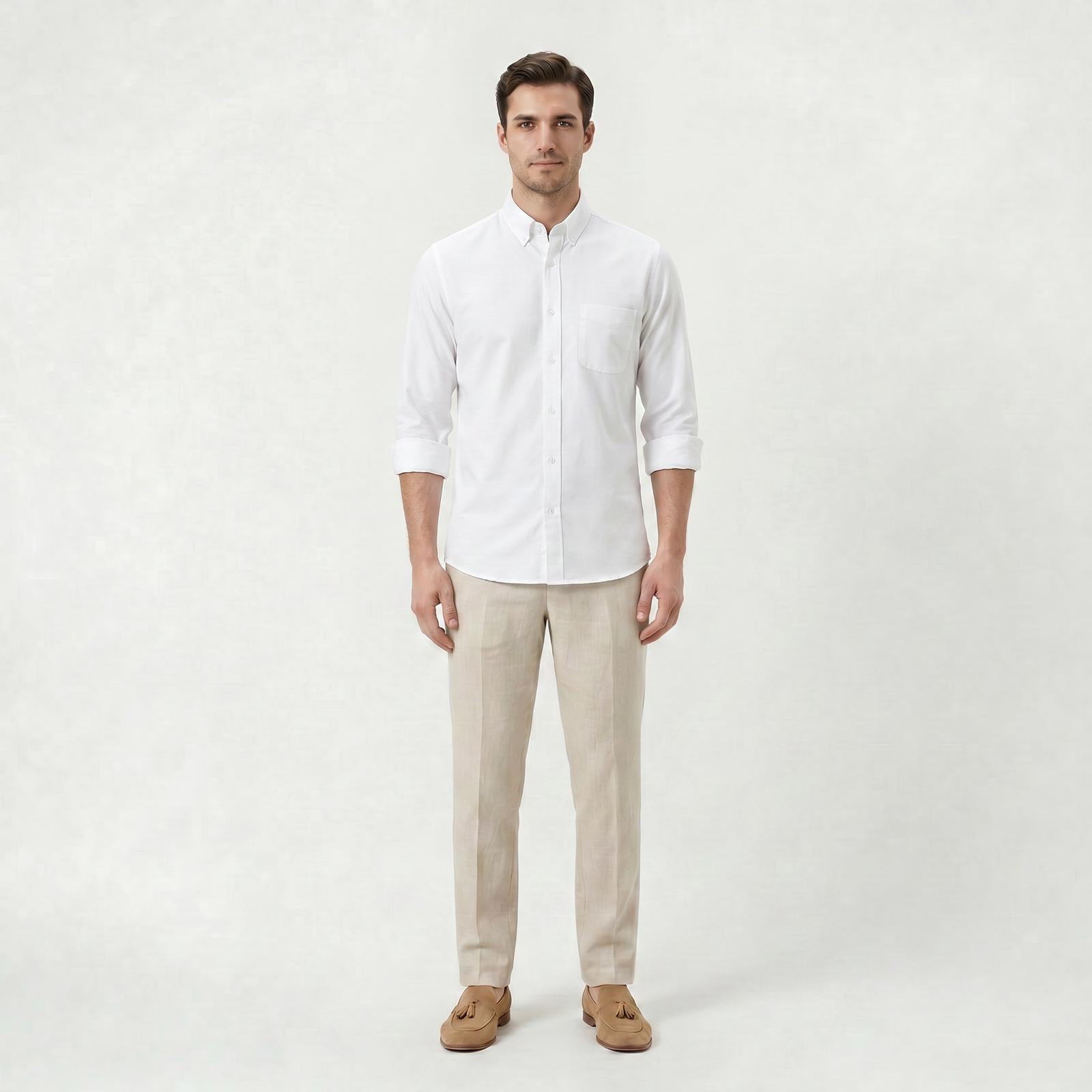 Chemise Homme Respirante à Manches Longues pour un Style Chic Décontracté