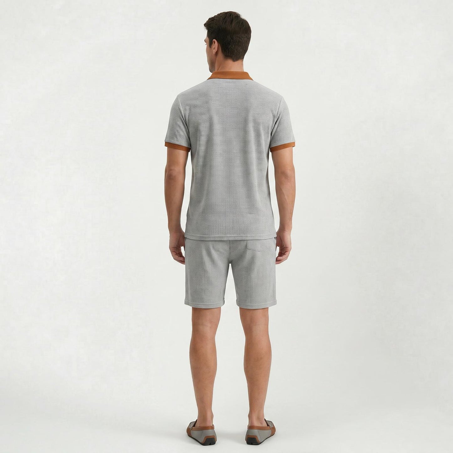 Ensemble gaufré décontracté pour homme, respirant pour un usage quotidien