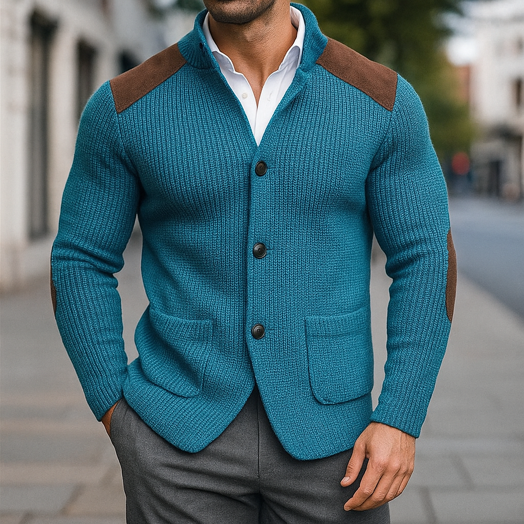 Men's Tailored Winter Button Pocket Blazer