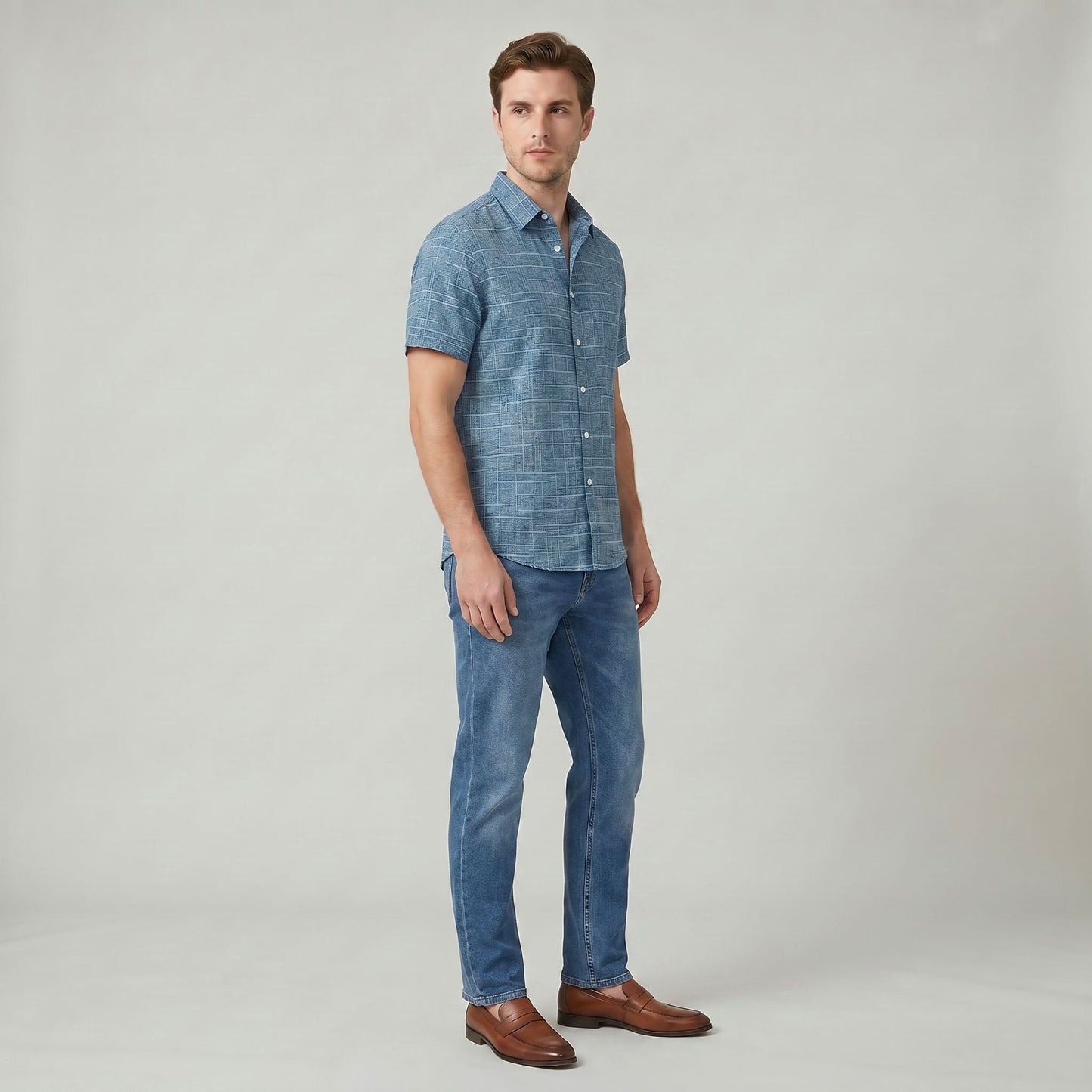 Chemise Décontractée Coupe Ample pour Homme Légère au Quotidien
