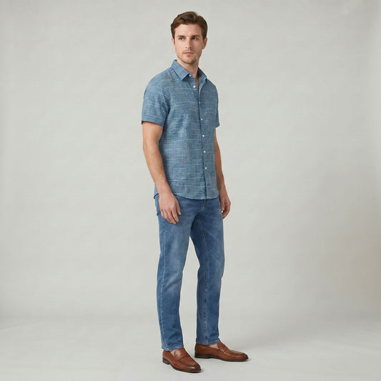 Chemise Décontractée Coupe Ample pour Homme Légère au Quotidien