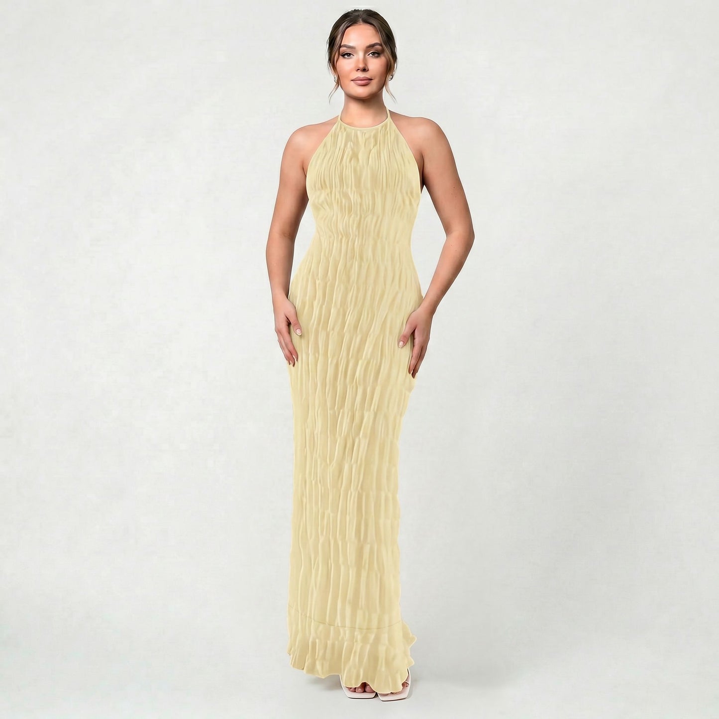 Robe Dos-Nu Respirante pour Femme en Maille Légère