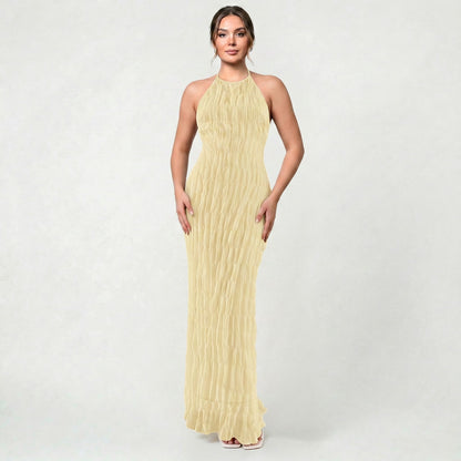 Robe Dos-Nu Respirante pour Femme en Maille Légère