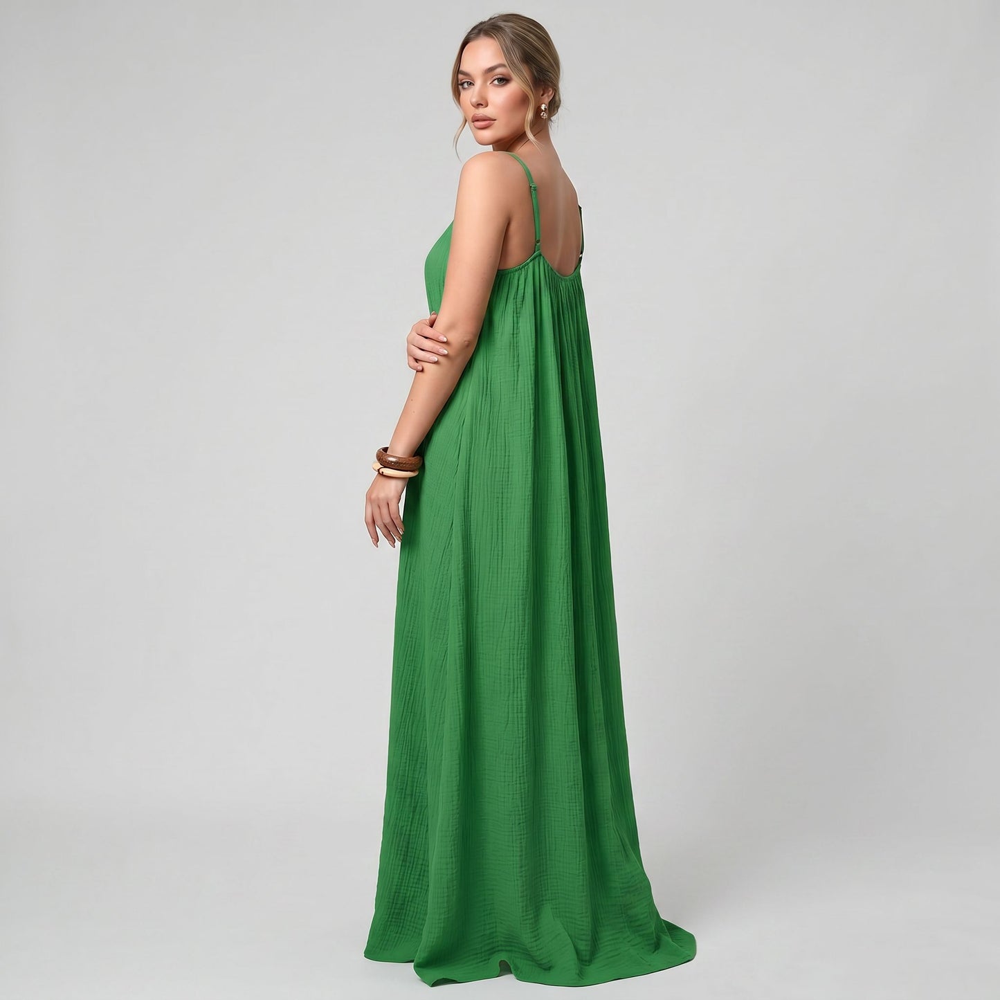 Robe longue d’été pour femme, légère, respirante et sans manches