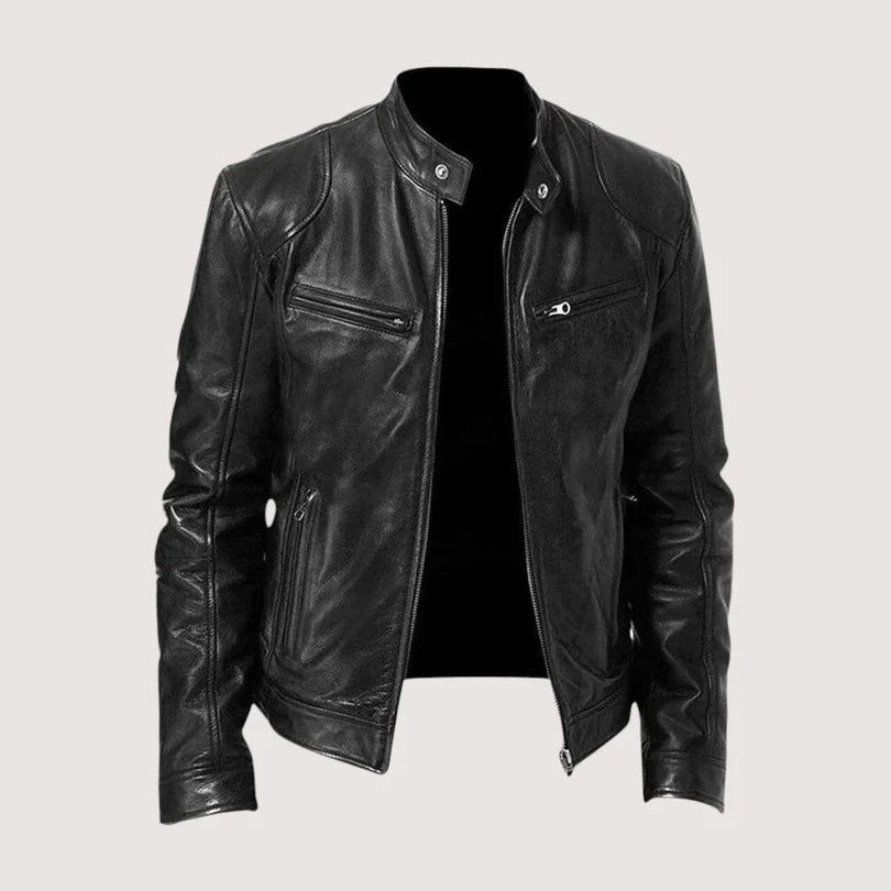 Veste en cuir haut de gamme élégante pour homme