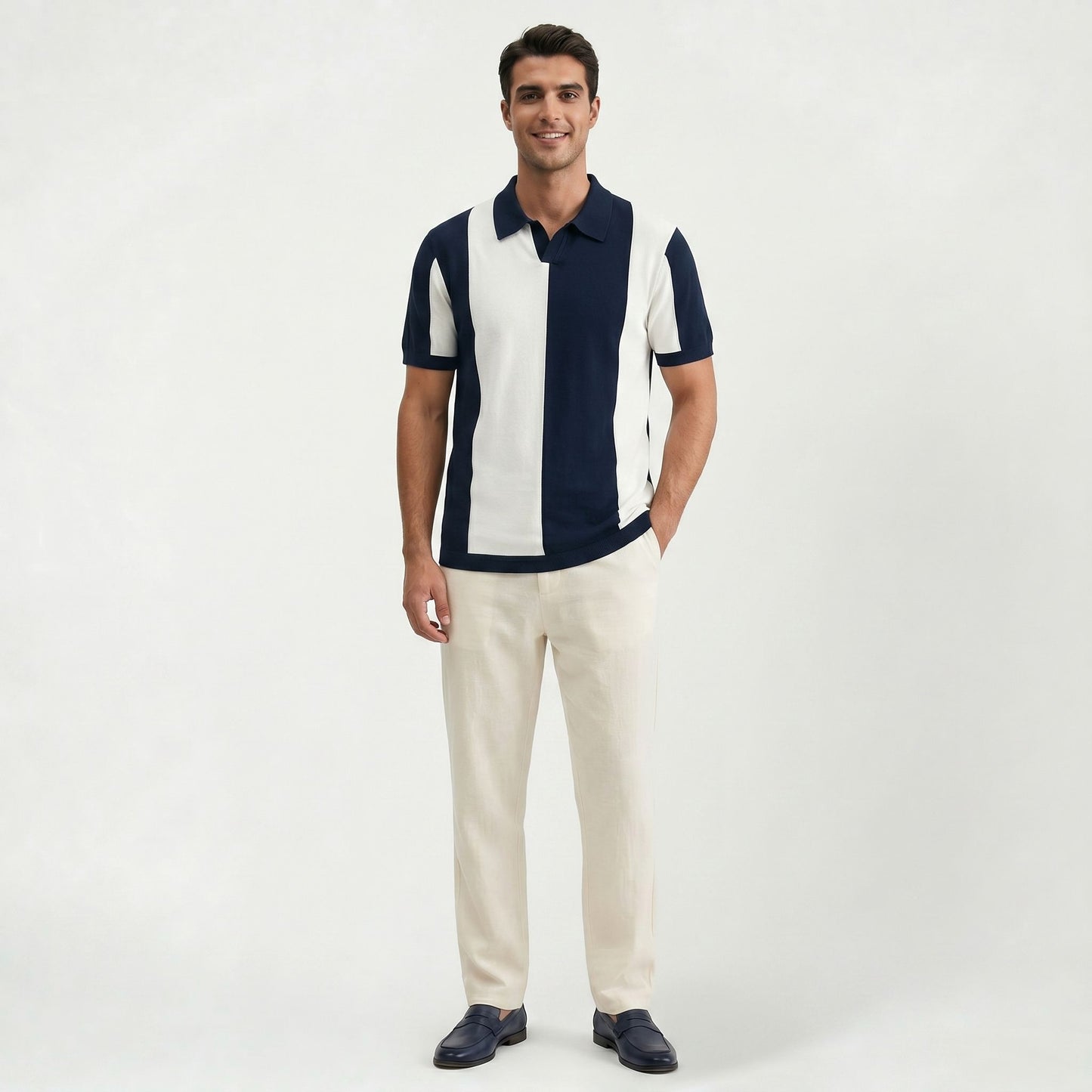 Polo rayé intemporel pour homme au confort raffiné