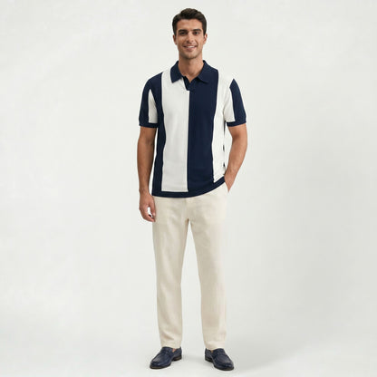 Polo rayé intemporel pour homme au confort raffiné