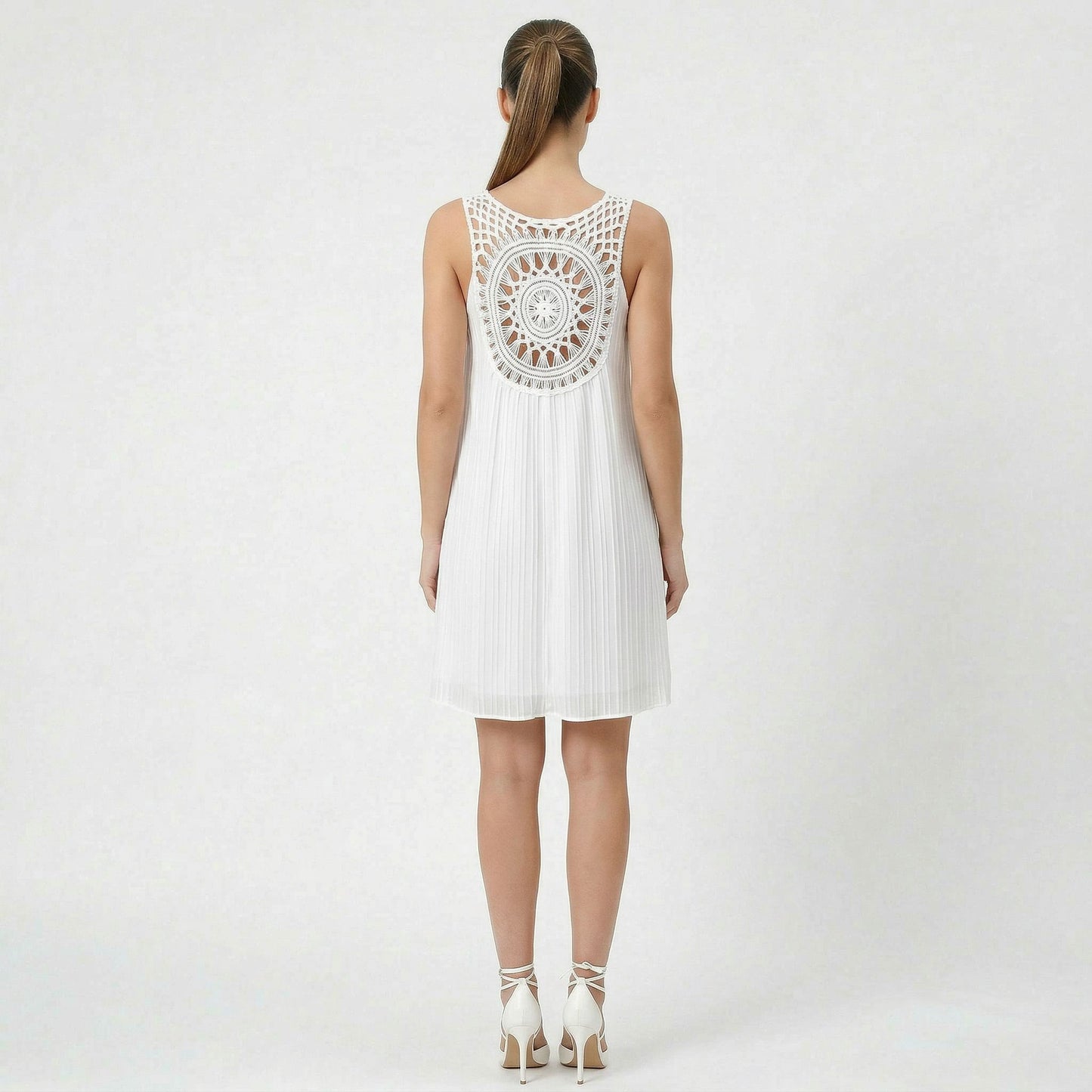 Robe décontractée femme en coton et lin, respirante, sans manches, courte