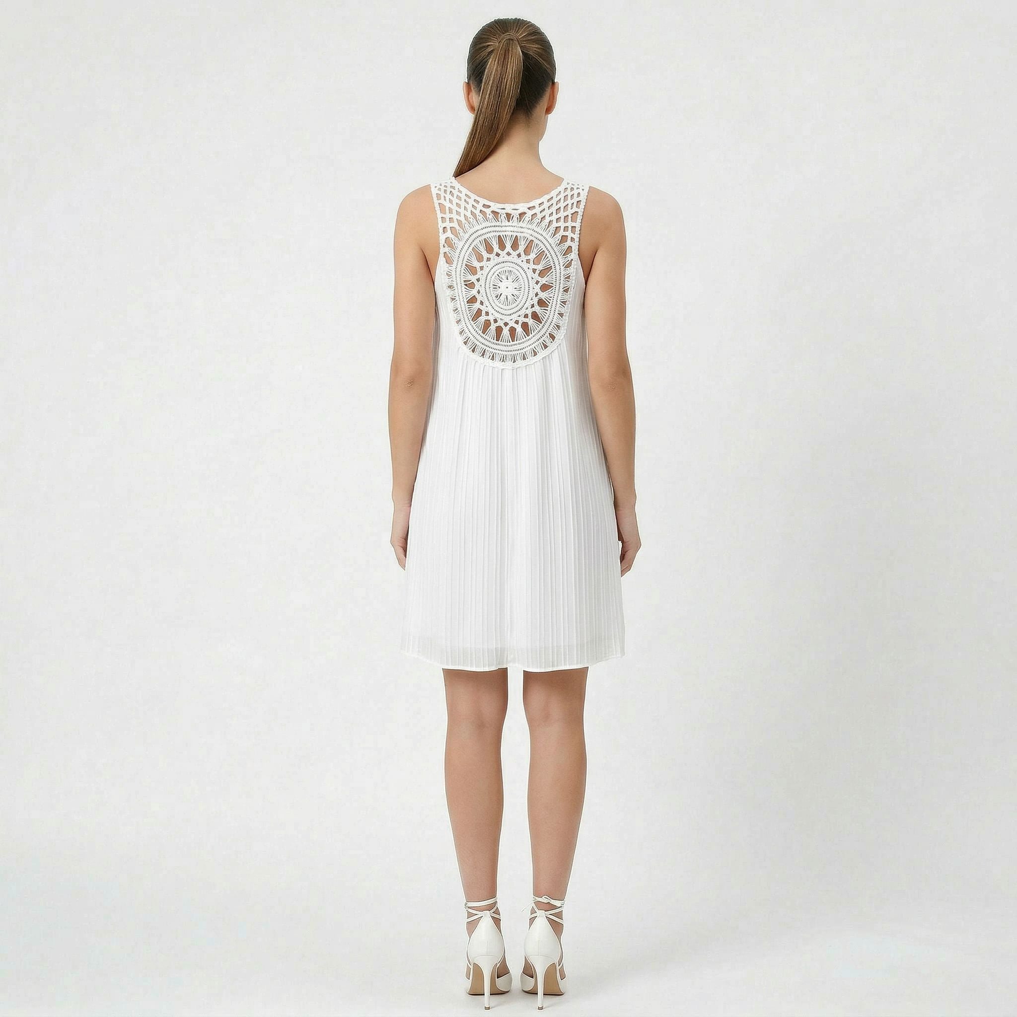 Robe décontractée femme en coton et lin, respirante, sans manches, courte