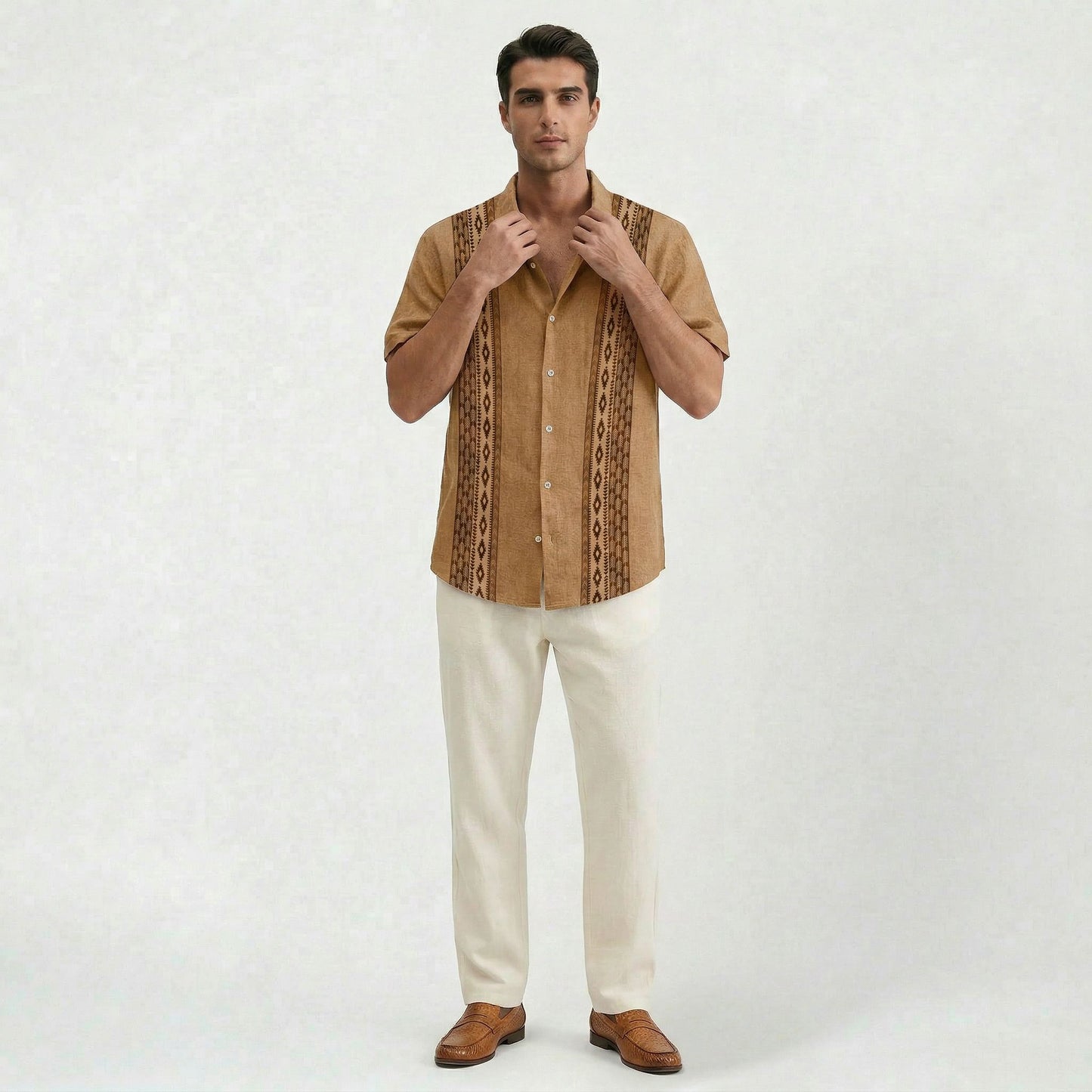 Chemise décontractée intemporelle pour homme, légère, coupe confortable et raffinée