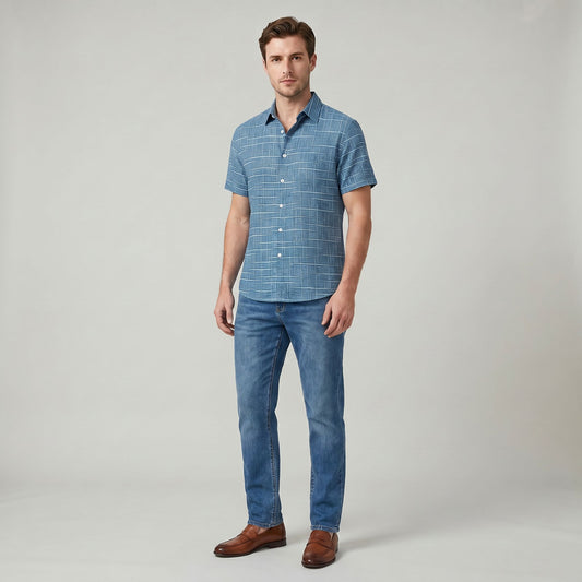 Chemise Décontractée Coupe Ample pour Homme Légère au Quotidien