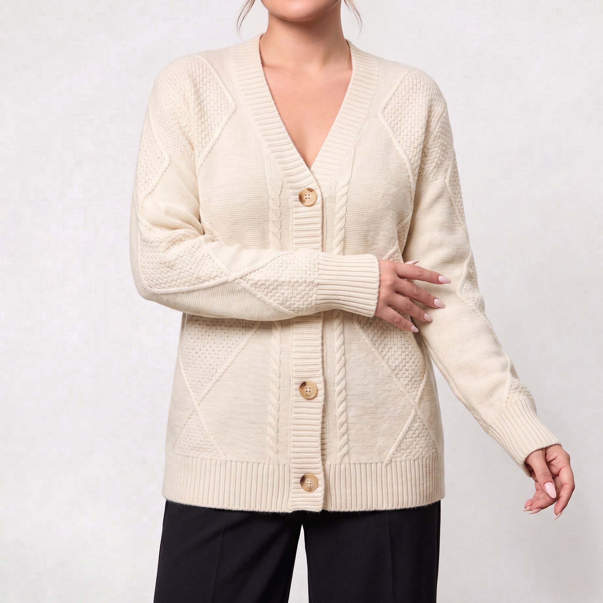 Cardigan Femme Classique en Maille Douce et Élégante pour le Quotidien