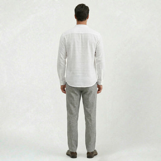 Chemise en lin homme coupe ample, style casual confortable