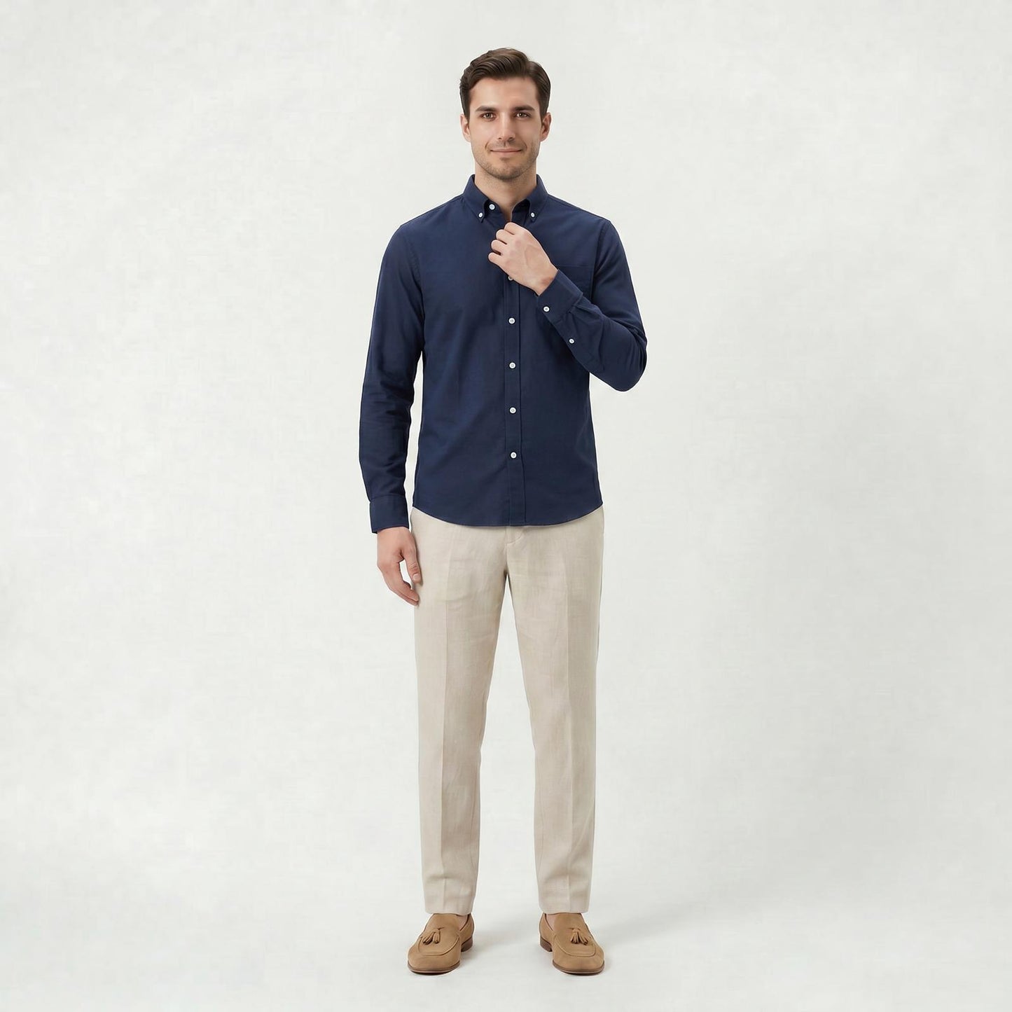 Chemise Homme Respirante à Manches Longues pour un Style Chic Décontracté