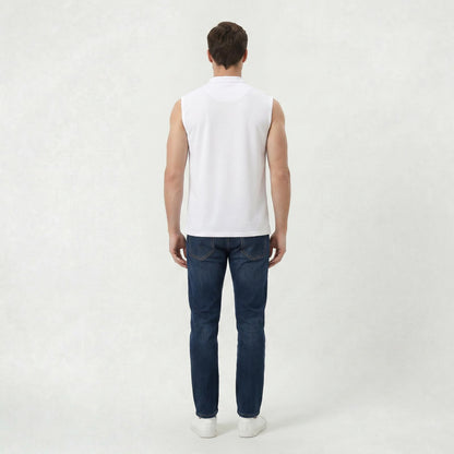 Débardeur Classique Sans Manches en Coton pour Homme Coupe Décontractée d’Été