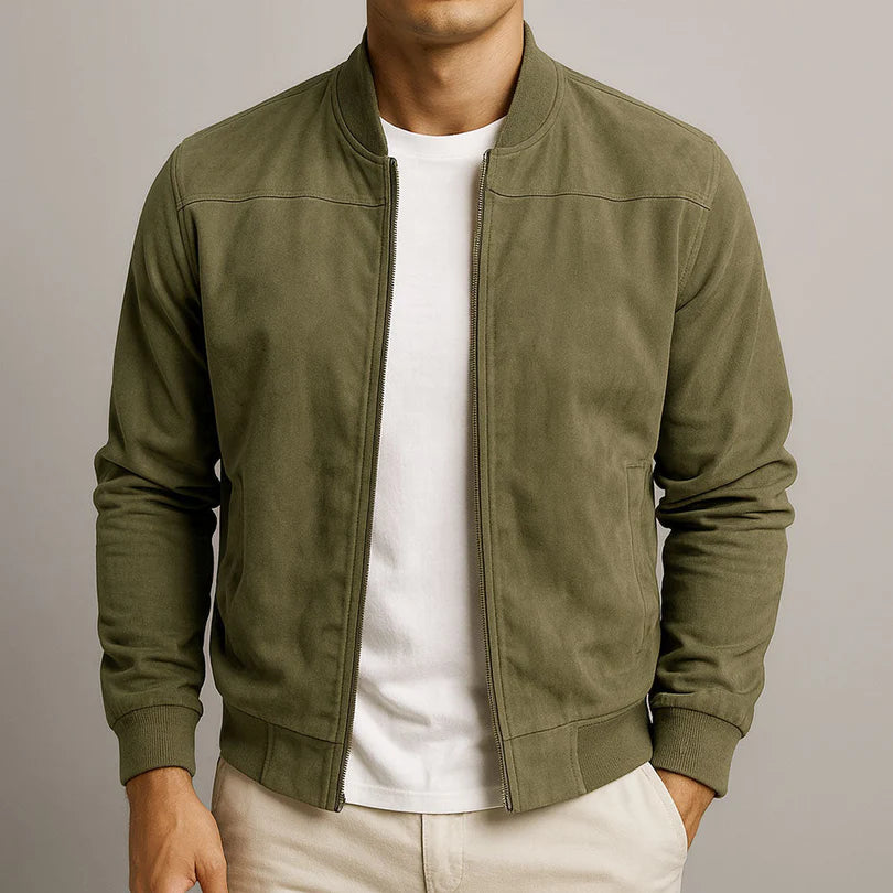 Veste en cuir suede urbaine