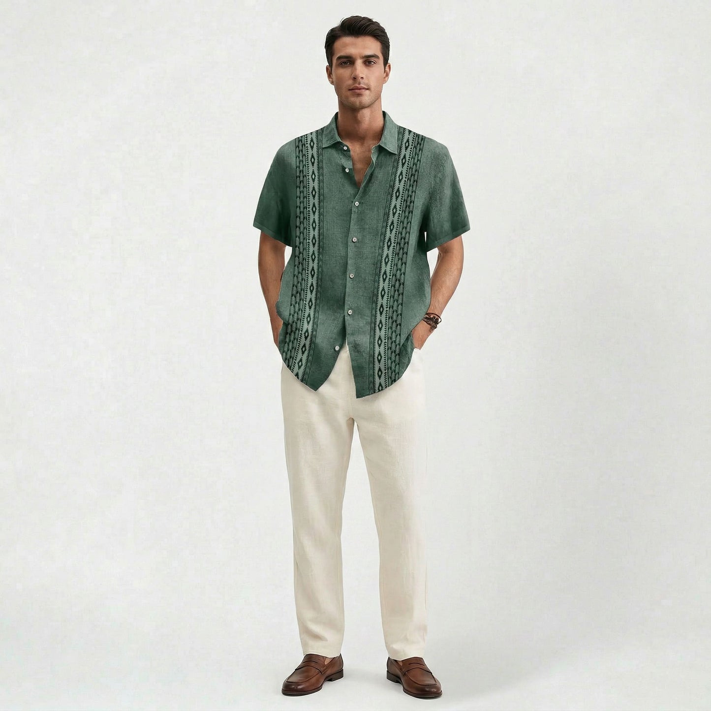 Chemise décontractée intemporelle pour homme, légère, coupe confortable et raffinée