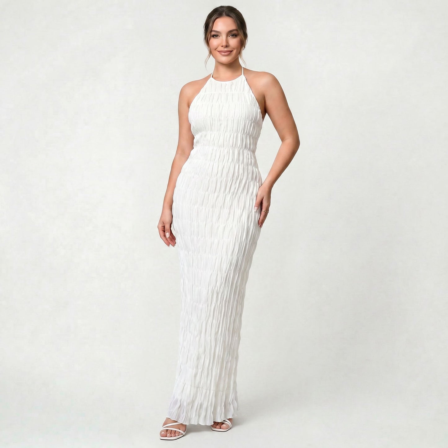 Robe Dos-Nu Respirante pour Femme en Maille Légère