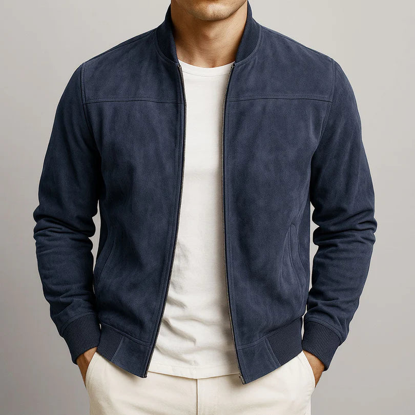 Veste en cuir suede urbaine