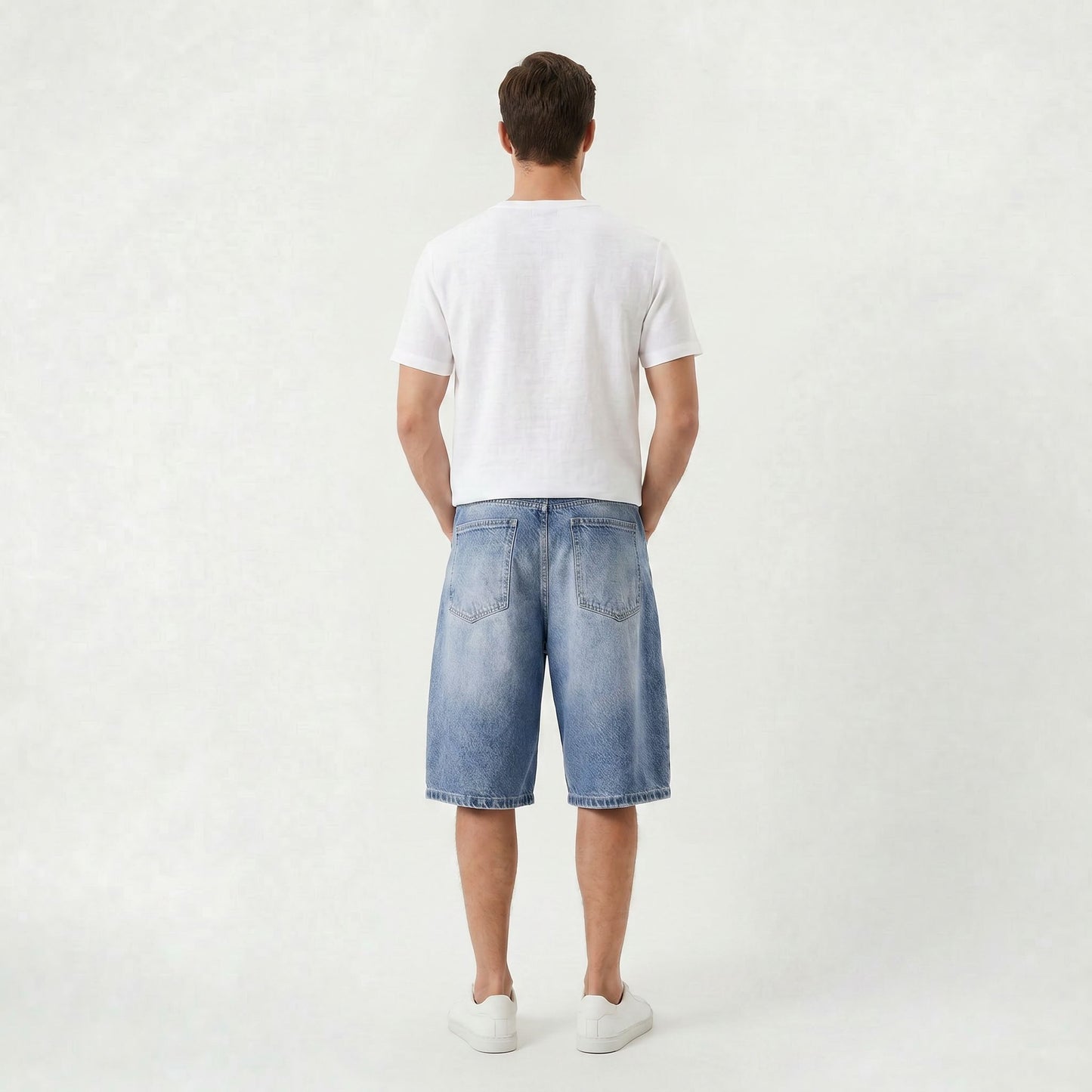 Short en Denim Coupe Droite Homme pour un Usage Quotidien en Été