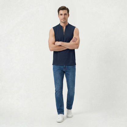 Débardeur Classique Sans Manches en Coton pour Homme Coupe Décontractée d’Été
