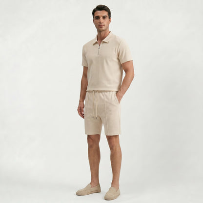 Ensemble décontracté deux pièces pour homme avec short, tenue légère d’été