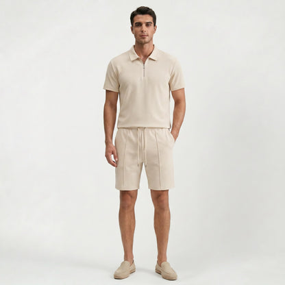 Ensemble décontracté deux pièces pour homme avec short, tenue légère d’été