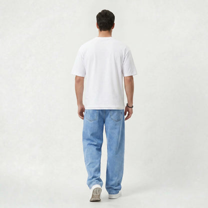 Jean Homme Coupe Ample en Denim Straight Confortable