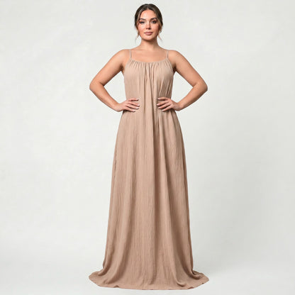 Robe longue d’été pour femme, légère, respirante et sans manches