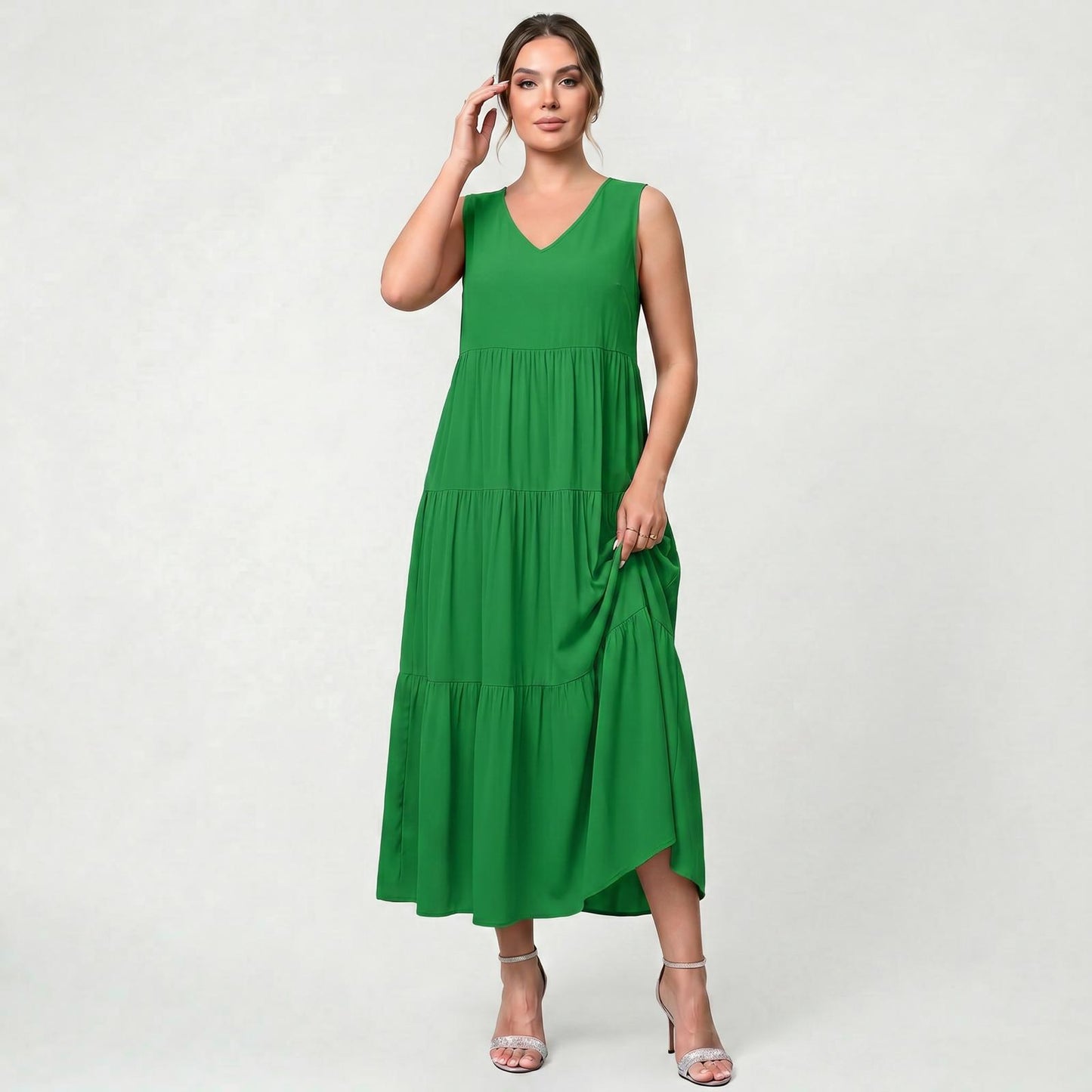 Robe Longue Intemporelle Femme Légère Coupe Fluide Élégante