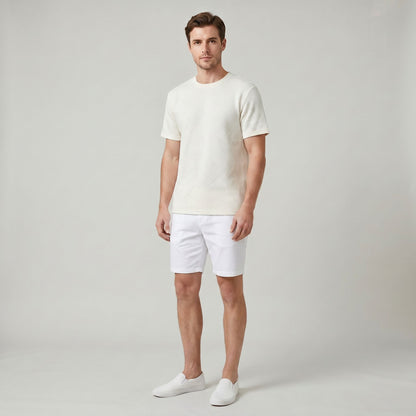 T-shirt Texturé Classique Homme Élégant pour un Style Décontracté Estival