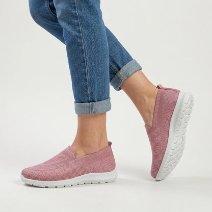 Chaussures plates à enfiler en maille pour femme, légères et confortables
