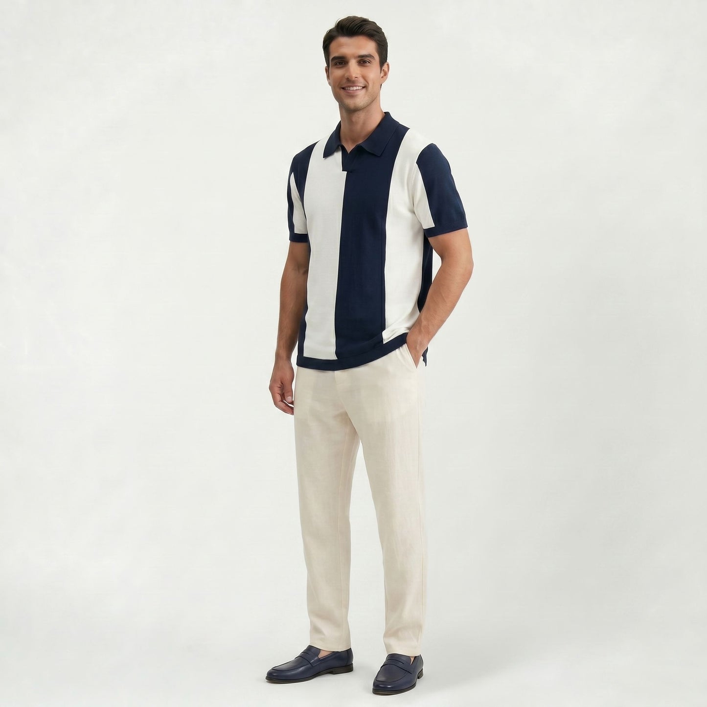 Polo rayé intemporel pour homme au confort raffiné
