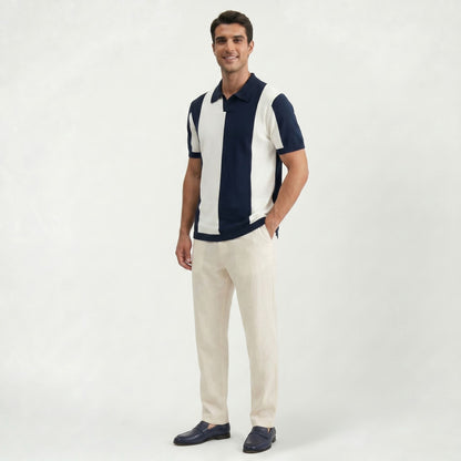 Polo rayé intemporel pour homme au confort raffiné