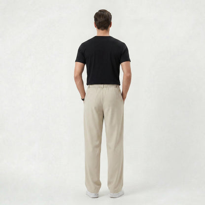 Pantalon habillé coupe décontractée pour homme Pantalon casual léger