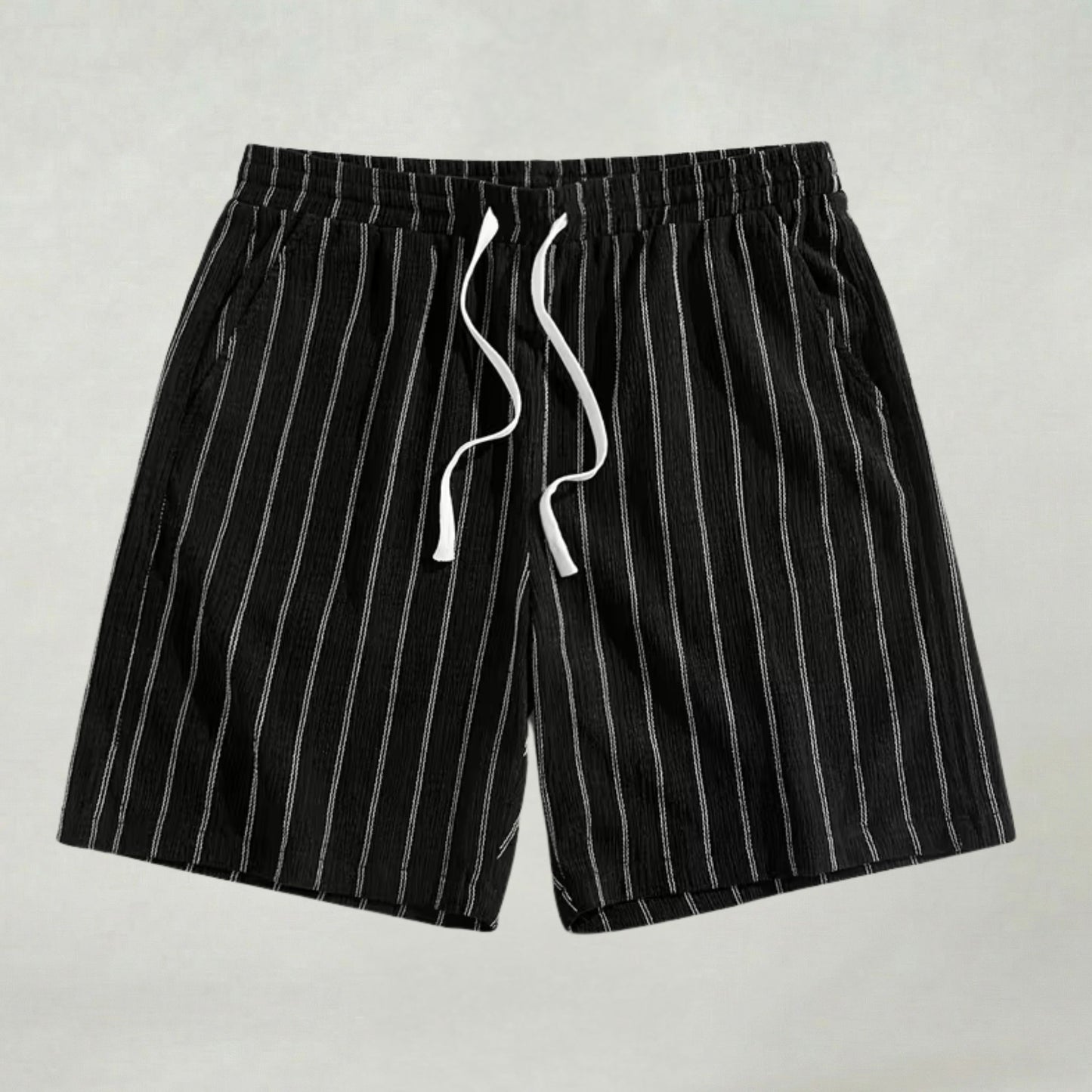 Short de Détente Rayé pour Homme Léger et Confortable au Quotidien