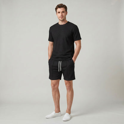 Ensemble Homme Chemise et Short Assortis Coupe Décontractée Été