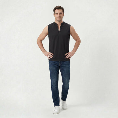 Débardeur Classique Sans Manches en Coton pour Homme Coupe Décontractée d’Été