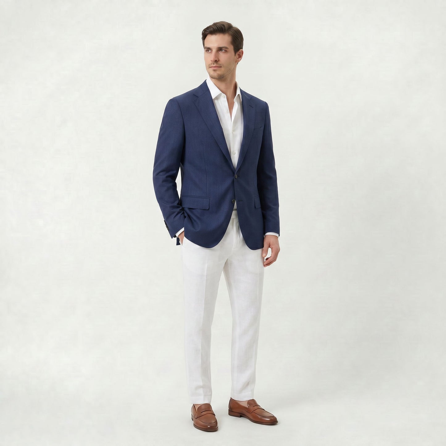 Blazer Homme Slim Fit Intemporel Veste Classique Sur Mesure
