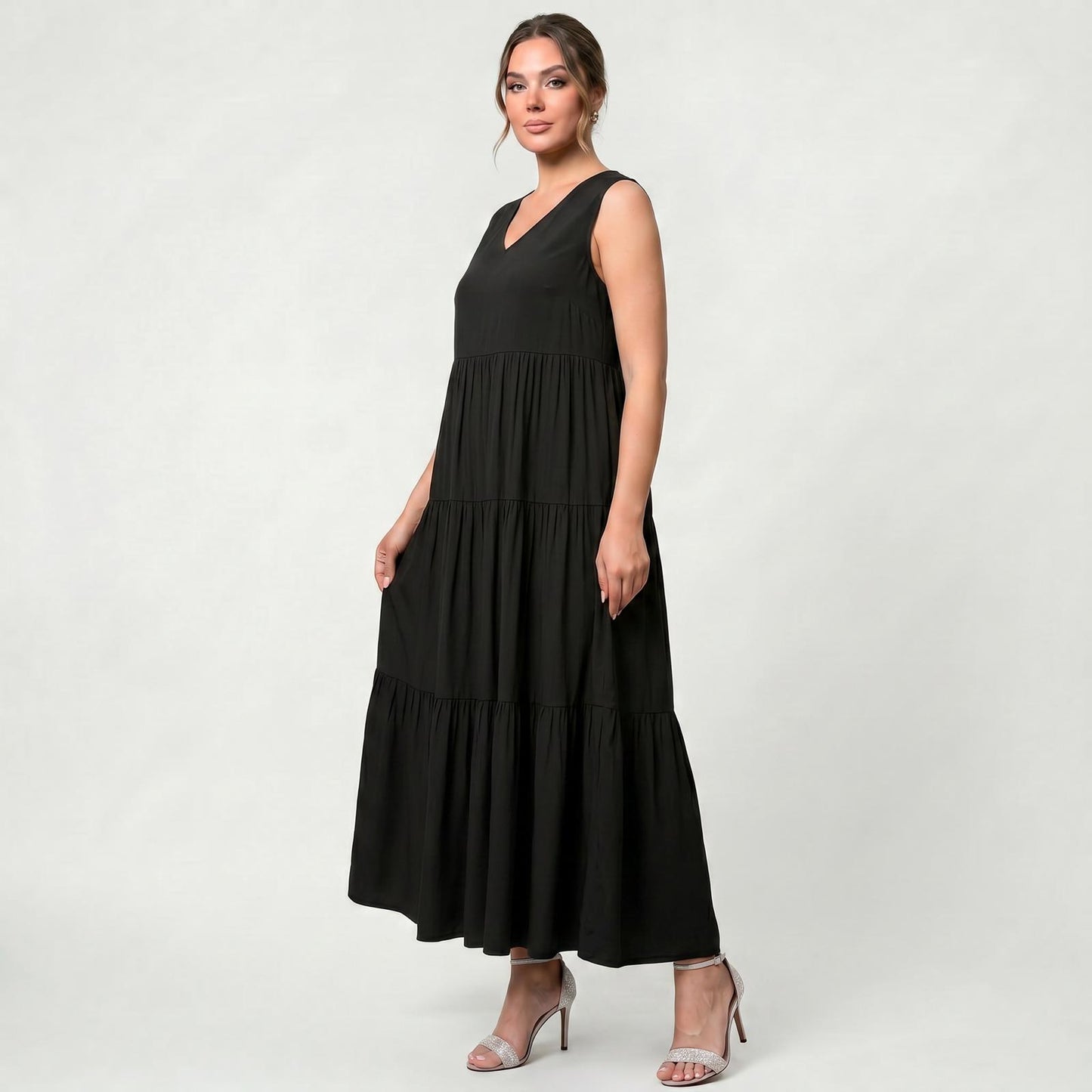 Robe Longue Intemporelle Femme Légère Coupe Fluide Élégante